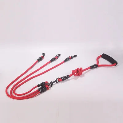 Pet Dog Leash Nylon Rope Double Dogs Leash 2 Way Coupler Walk Two and More