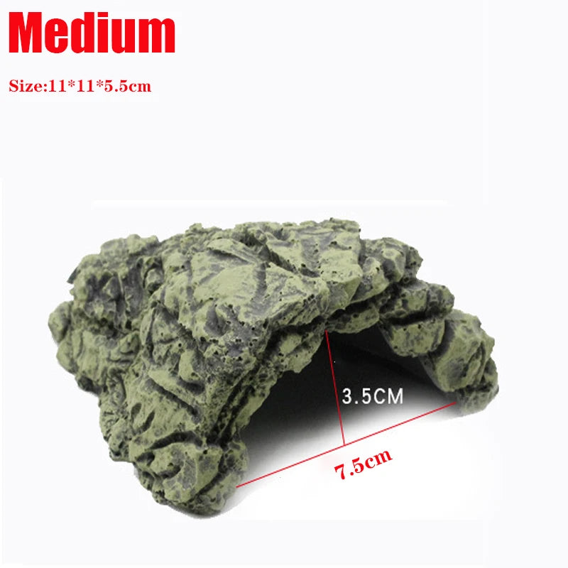 Reptile Hiding Cave Rest Cave Reptiles House Habitat Aquarium Landscaping Terrarium Decor