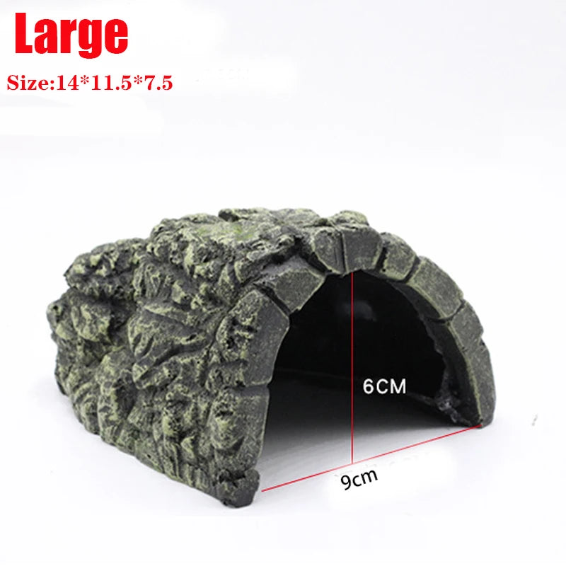 Reptile Hiding Cave Rest Cave Reptiles House Habitat Aquarium Landscaping Terrarium Decor