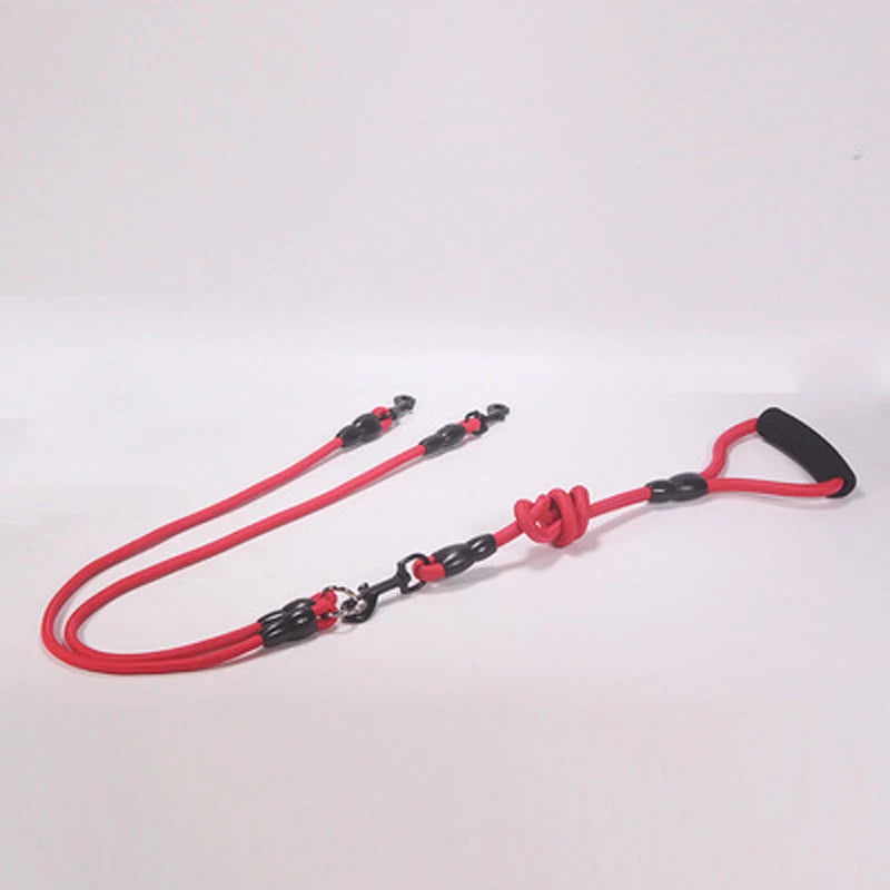 Pet Dog Leash Nylon Rope Double Dogs Leash 2 Way Coupler Walk Two and More