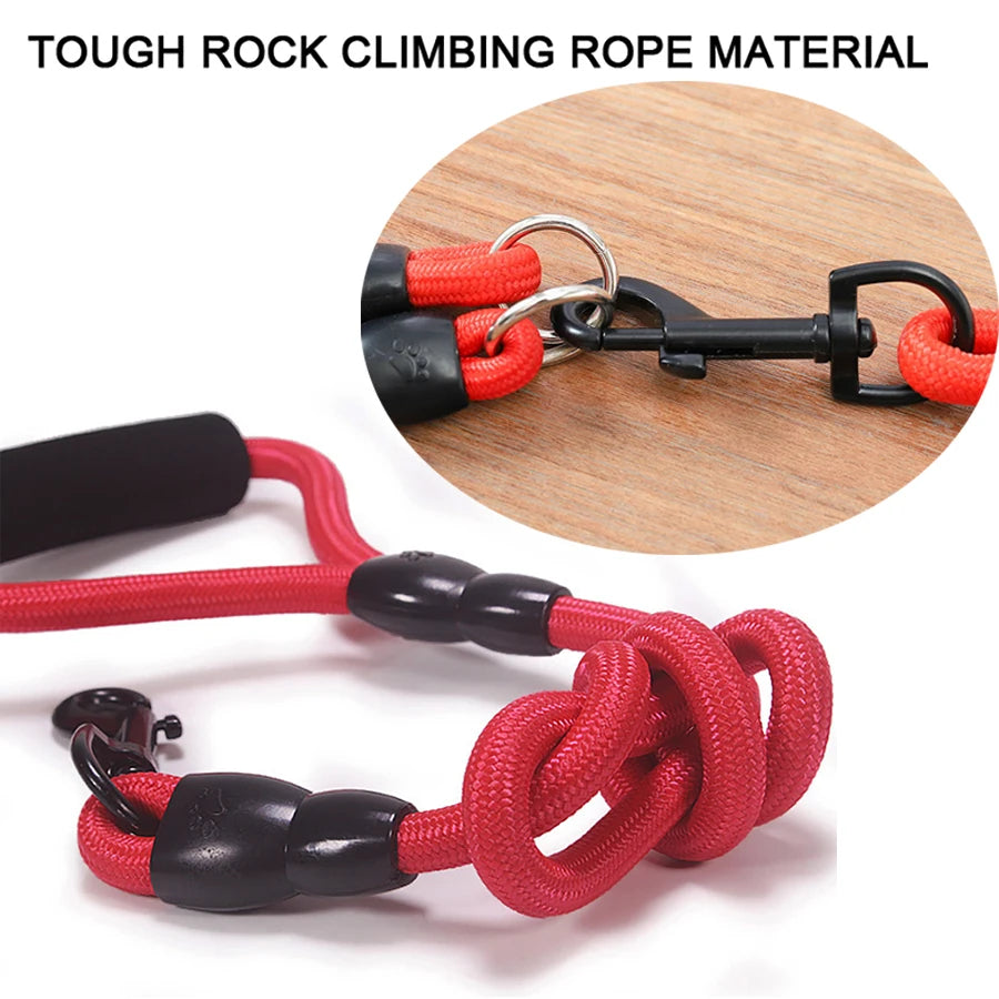 Pet Dog Leash Nylon Rope Double Dogs Leash 2 Way Coupler Walk Two and More