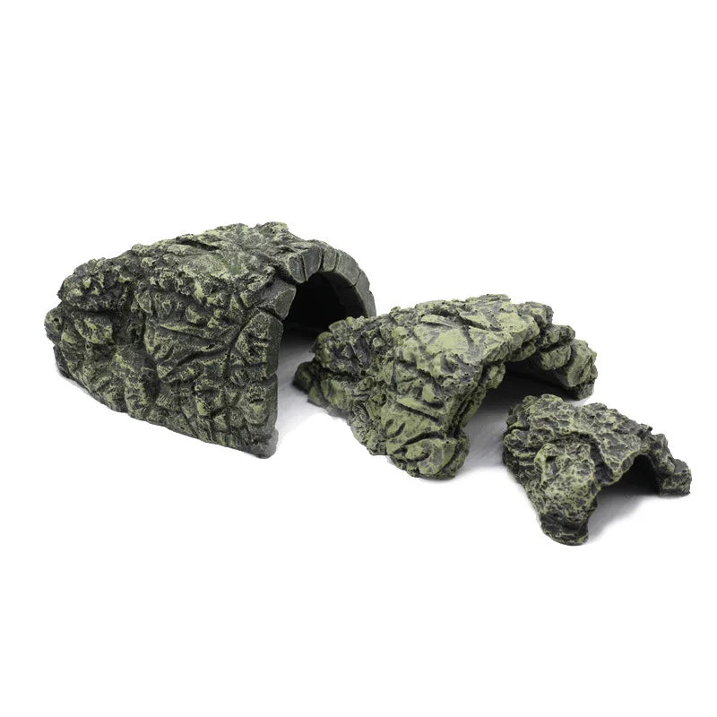 Reptile Hiding Cave Rest Cave Reptiles House Habitat Aquarium Landscaping Terrarium Decor