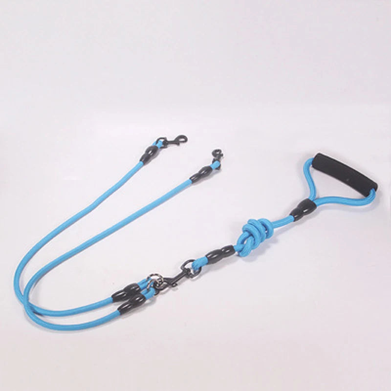Pet Dog Leash Nylon Rope Double Dogs Leash 2 Way Coupler Walk Two and More