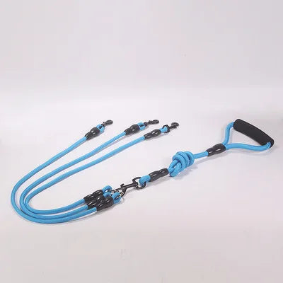 Pet Dog Leash Nylon Rope Double Dogs Leash 2 Way Coupler Walk Two and More