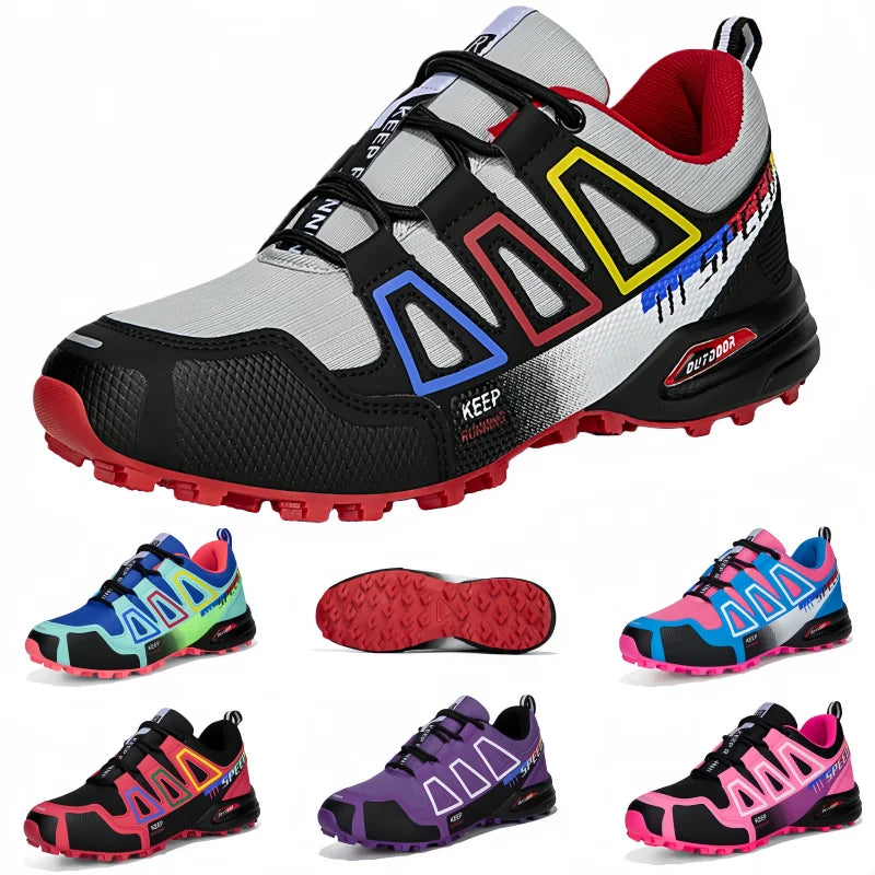 Hiking Shoes Women's Outdoor Hiking Sports Shoes, Non-slip Shoes, Breathable Lace-up Climbing Shoes, Cycling