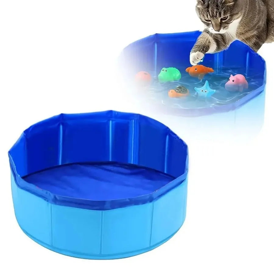 Foldable Outdoor Dog Pool – Portable, Collapsible Swimming Tub for Pets. Easy-Clean,  Pet Bath Basin for Backyard & Travel