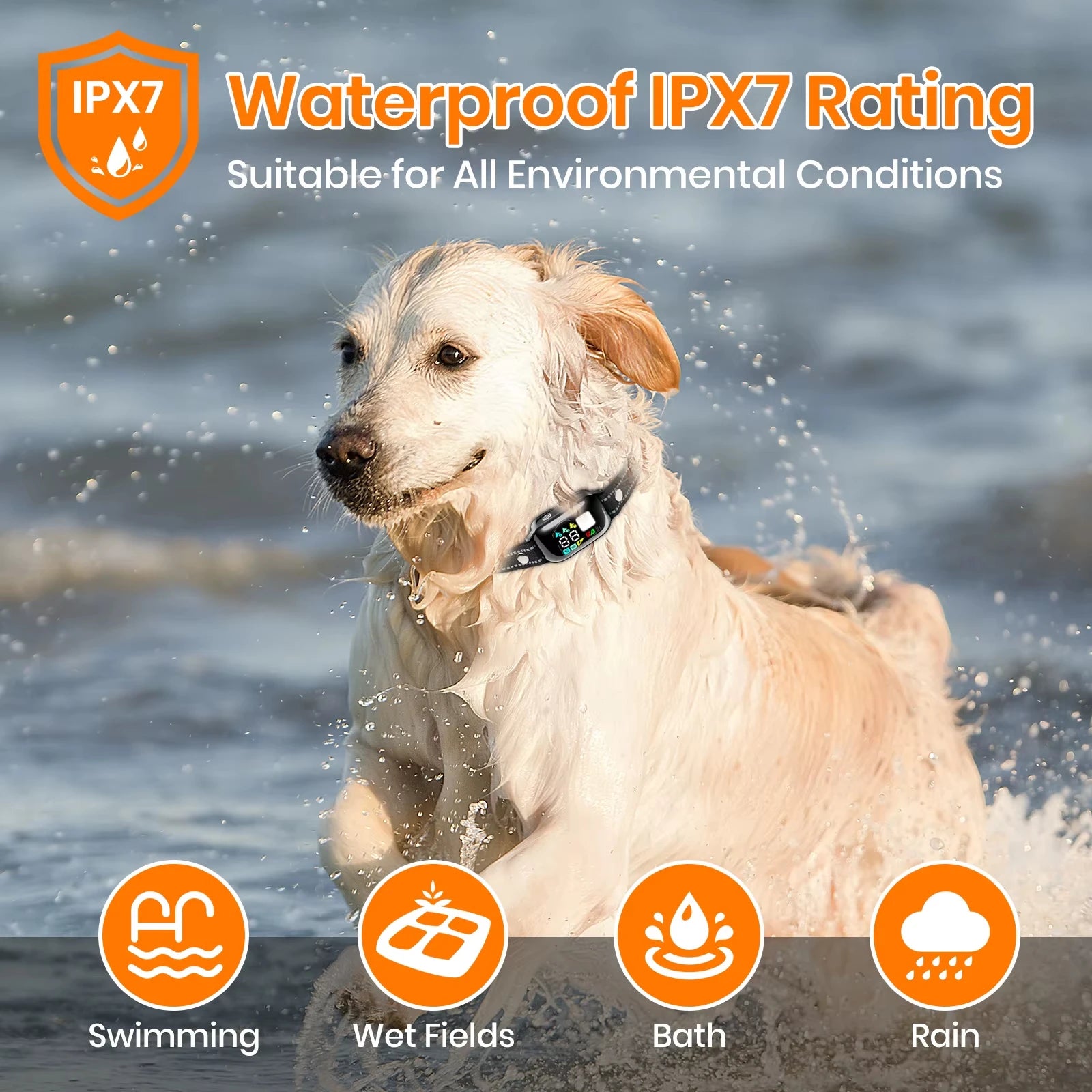 2026 New AI Electric Collar for 10-120lbs Dogs,3300ft 2 in 1 Automatic Dog Training Collar,IPX7 Waterproof