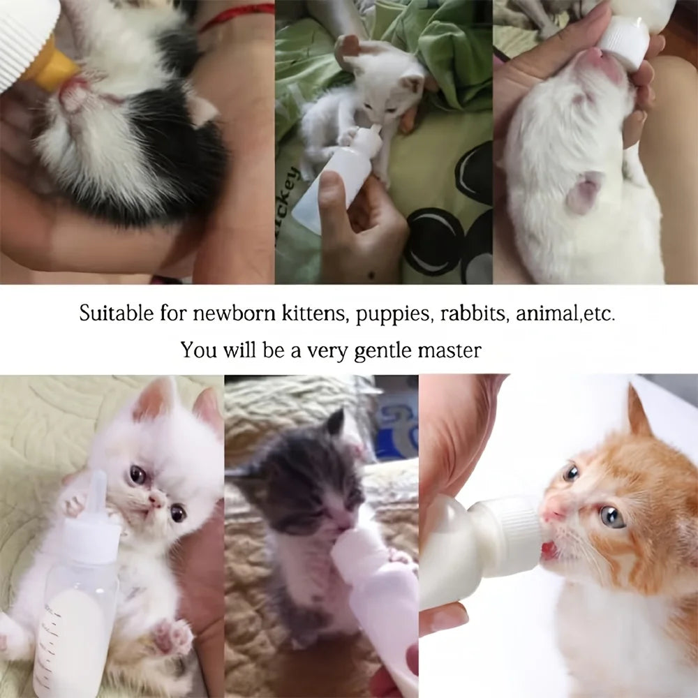 Small pet care set, with a variety of tools and clear scales; Multiple spare silicone heads are bite-resistant and durable.