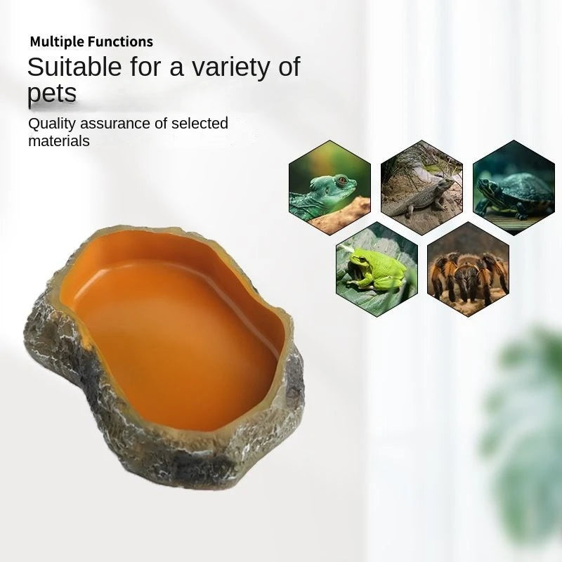 Reptile pet food basin drinking water basin reptile  food basin