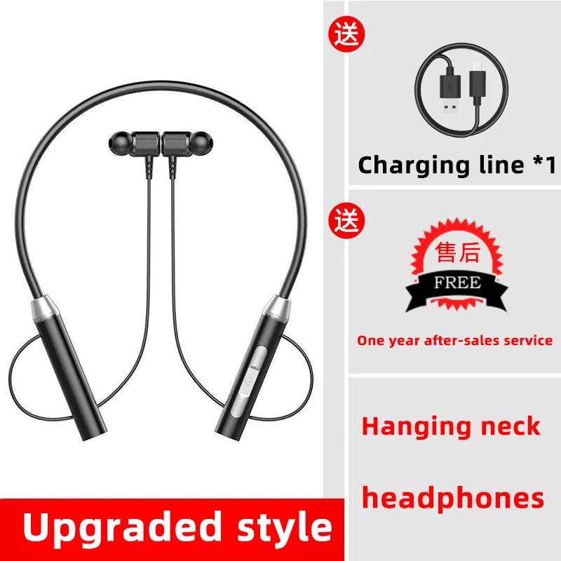 Wireless Bluetooth Earphones Neckband Headphones Gaming  Sports Headset  Waterproof Magnetic Earbud with LED Display