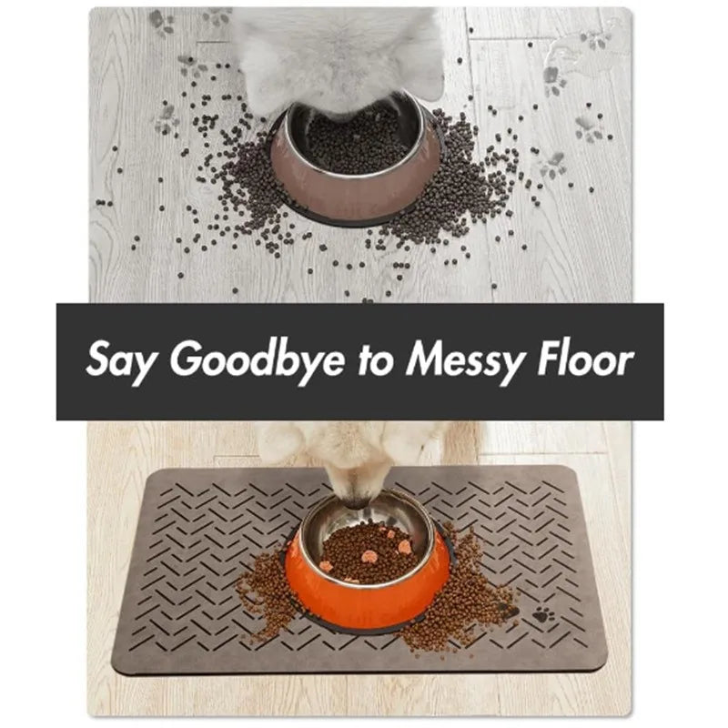 Pet supplies mat cat dog Feeding Mat Pet Placemat for Food Water Bowl with Waterproof Quick-drying diatom ooze floor mat
