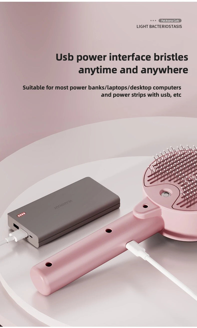Pet Massage Comb, Cat and Dog One-click Hair Removal Comb, Comb Ultraviolet Mite Removal Comb,