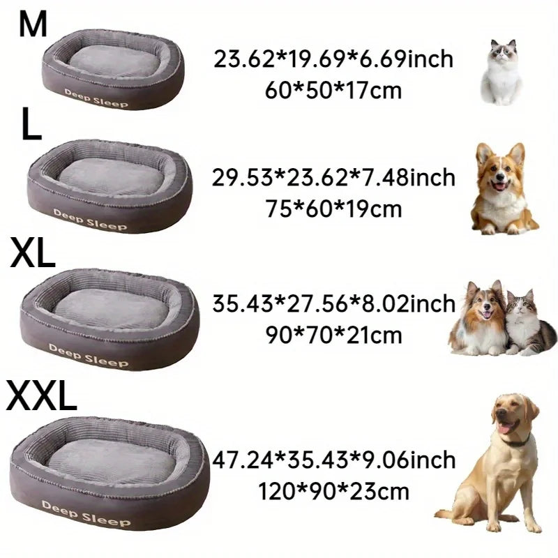 Pet Bed Comfortable Donut Round Soft Washable Dog Cat Cushion Bed Warm