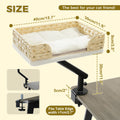 Cat Desk Bed, 360° Rotatable Cat Bed Stand  Adjustable Cat Basket, Cats Hammock for Table