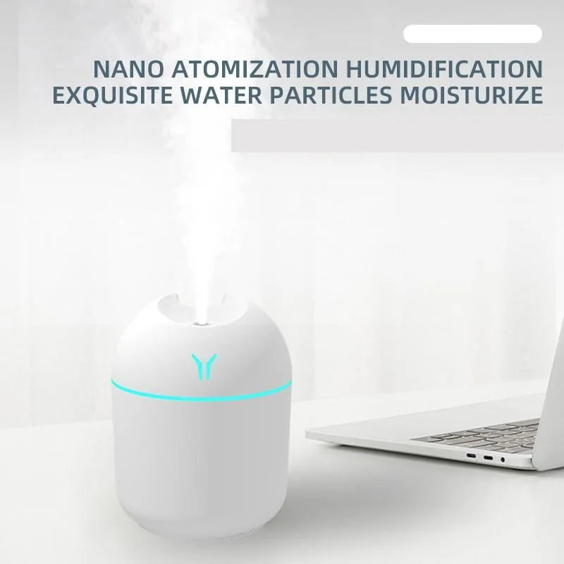 250ML USB Mini Air Humidifier Aroma Essential Oil Diffuser For Home Ultrasonic Mute Mist Maker Diffuser with LED Color Lamp