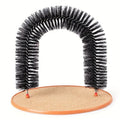 Cat Toy Arch Self Groom  Feline with A Massage Grooming Rubbing Brush with Scratching Pad