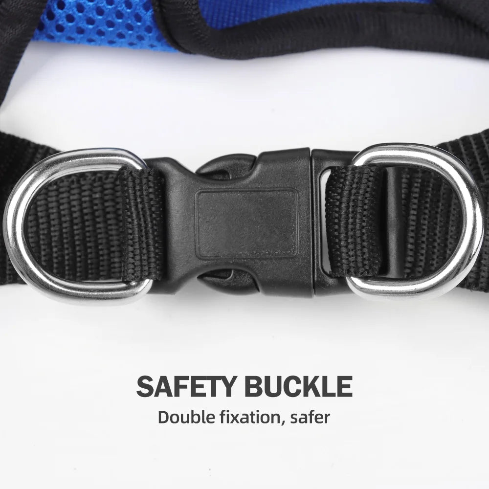 Disability dog travel assistive vehicle chest and back harness, dog rehabilitation exercise chest and back