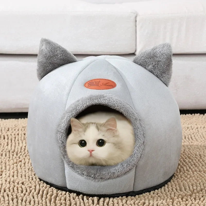 New Deep Sleep Comfort In Winter Cat Bed Mat Basket Cozy Cave Nest Indoor
