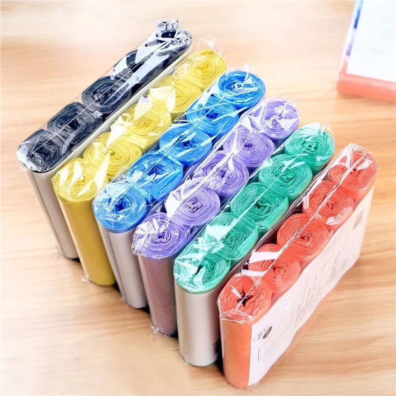 5 Rolls 1 pack 100Pcs Household Disposable Trash Pouch Garbage Bags  Waste Bag Plastic Bag