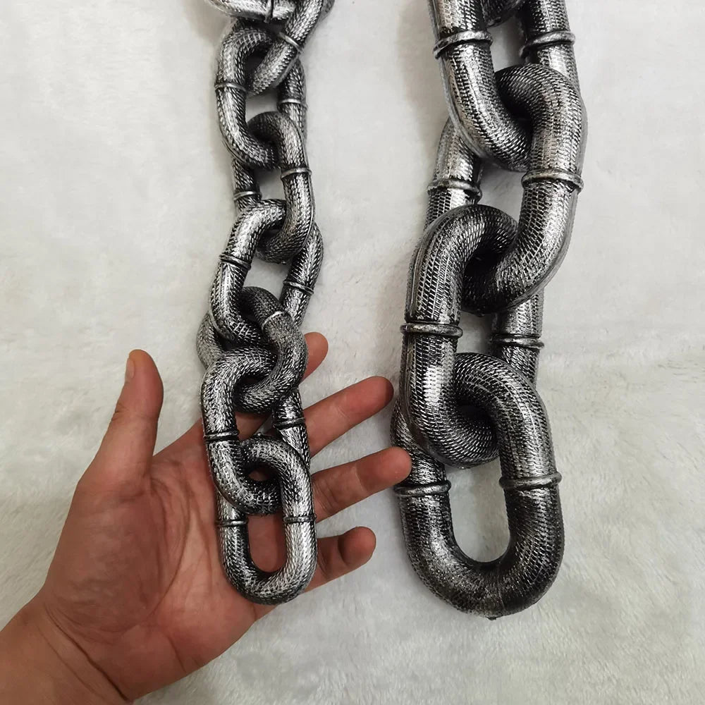 Funny Plastic Simulation Iron Chain For Small Dogs Cats Dog Leads Lightweight Huge Dog Leash