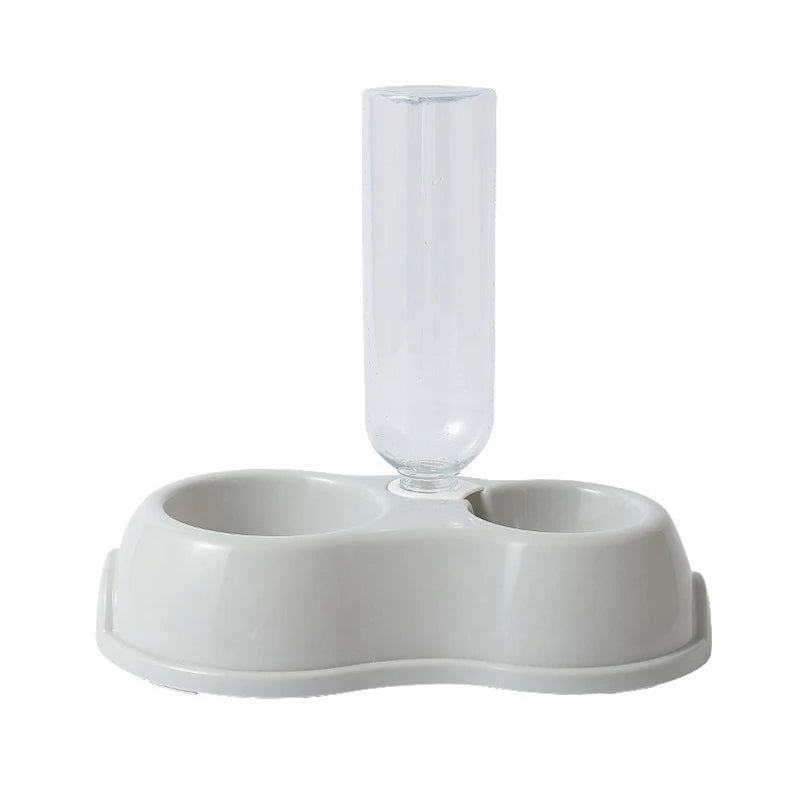 Pet Automatic Feeder Water Dispenser Dog Cat Food Bowl Raised Stand Double Dish Bowls for Cats Dogs