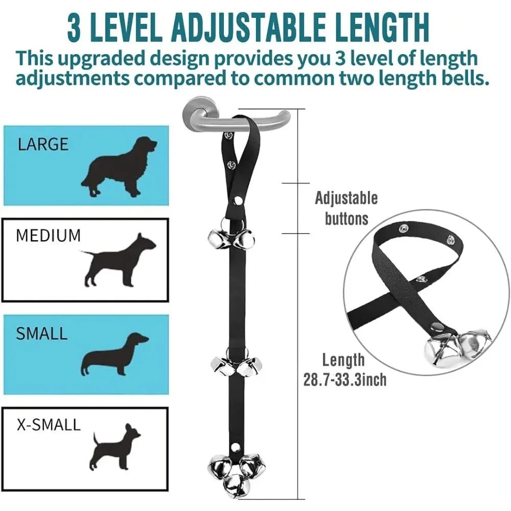 Dog Doorbells Premium Training Potty Adjustable Dog Door Bell for Potty Training Puppy