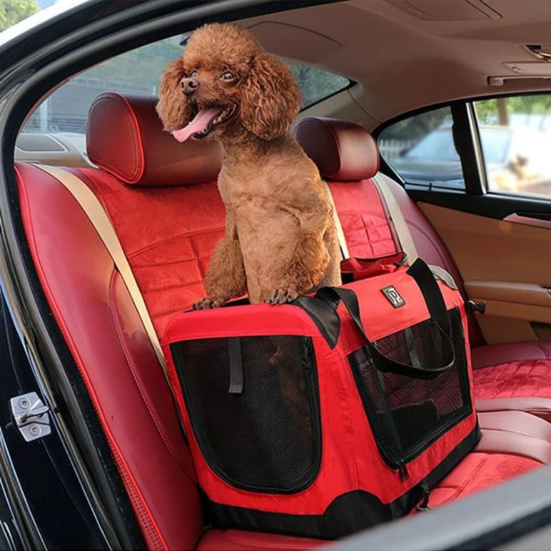 Dog Cage Car Kennel Outing Pet Luggage Car Travel Cage Folding Medium and Large