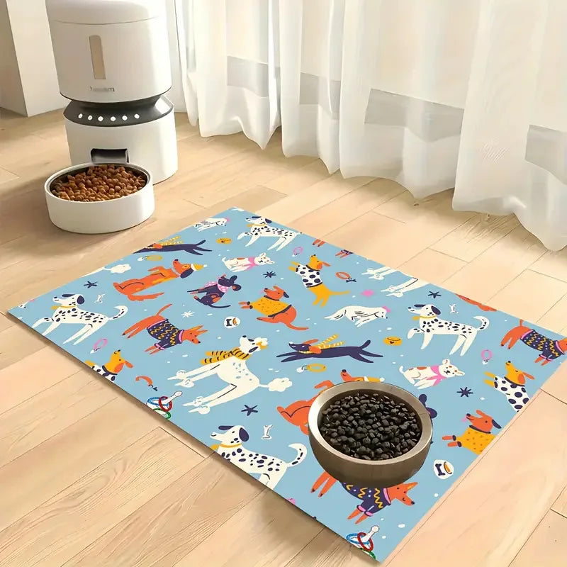 Pet supplies mat cat dog Feeding Mat Pet Placemat for Food Water Bowl with Waterproof Quick-drying diatom ooze floor mat