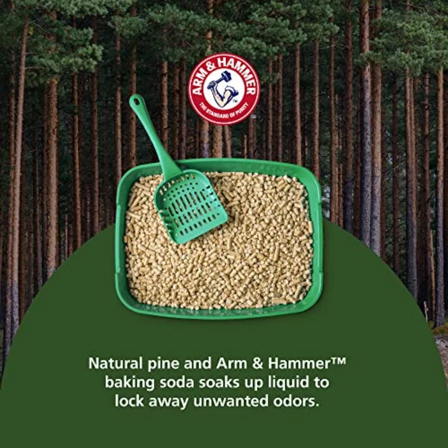 Feline Pine Platinum Non-Clumping Cat Litter 18lb Pack of 2 Natural Scented Premium Wood Pellets for Litter Boxes