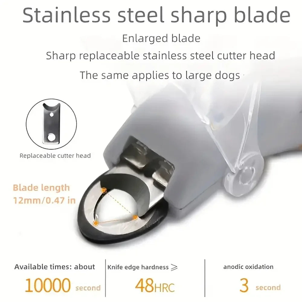 LED Light Dual-Sided Pet Nail Clippers for Cats And Dogs 5x Magnification Easy Nail Trimming Tool for Your Furry Friends