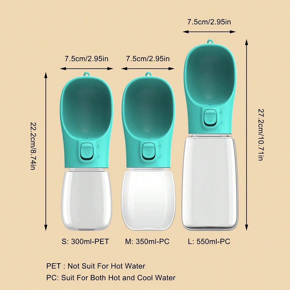 Dog Water Bottle For Small Large Dogs Cat Portable Cup Outdoor Travel Leak Proof Drinking