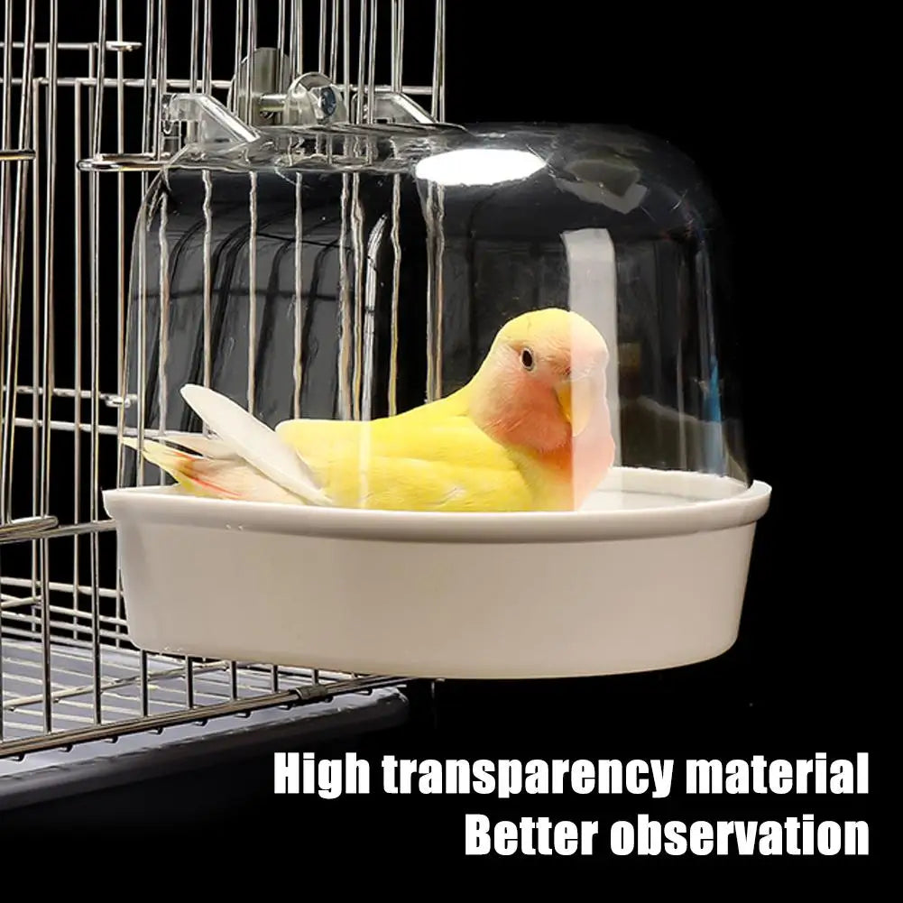 Clear Hanging Bird Bath for Cage  Bird Cage Accessories  Bathtub