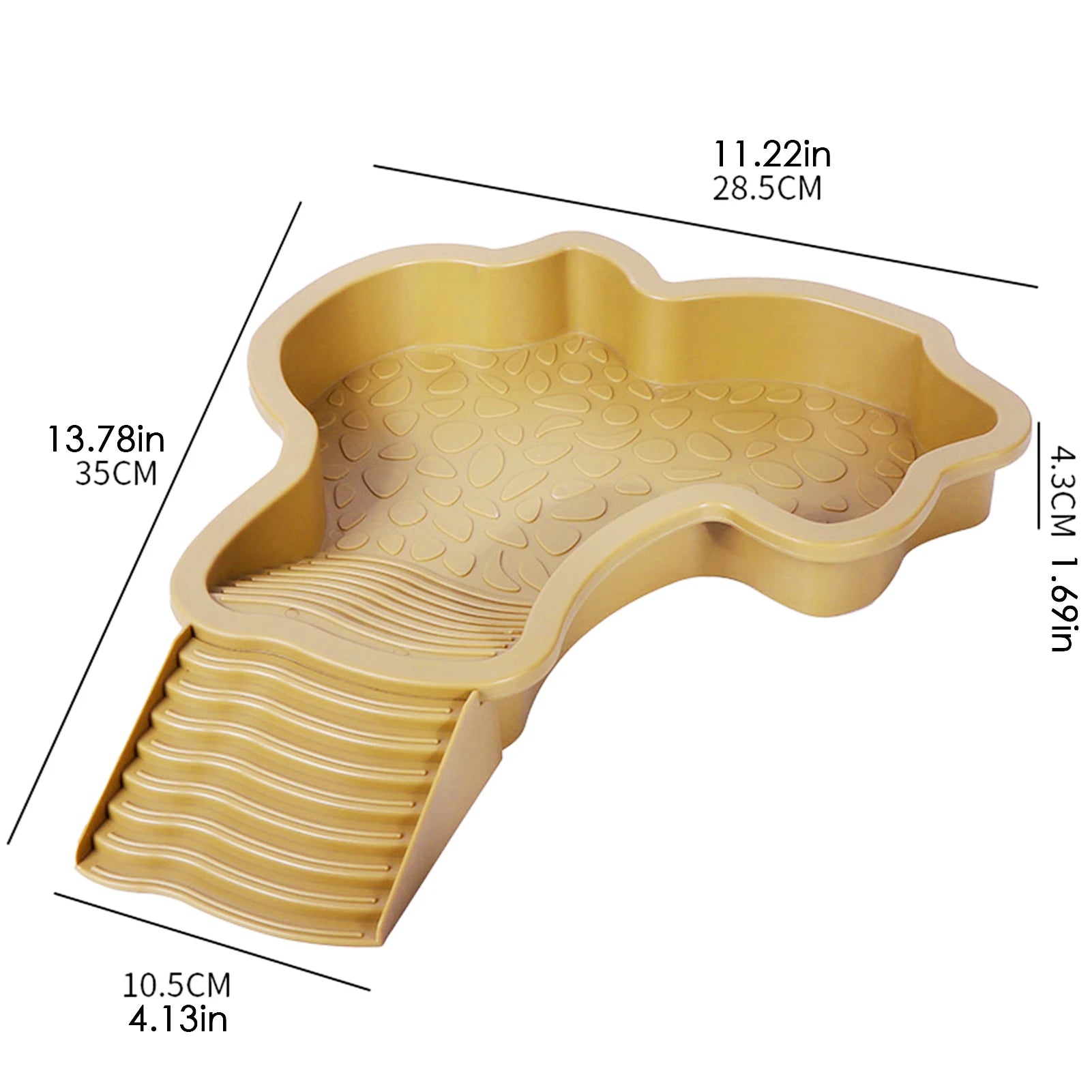 Reptile Bathing Pool Aquarium Turtle Climbing Pet Basin Fish Tank Decoration Reptile Water Bowl For Tortoise Turtle Hamster