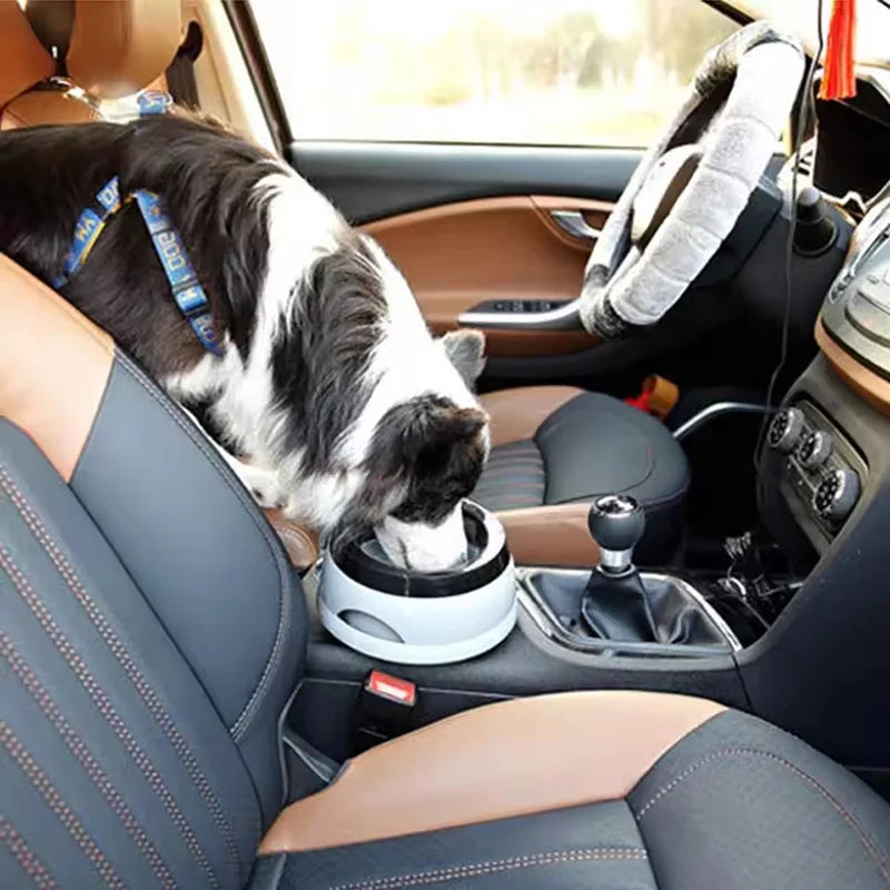 Pet Floating Water Bowl for Car Anti-Splash Anti-Overturn Portable Travel Dog Cat Drinking Water Dispenser