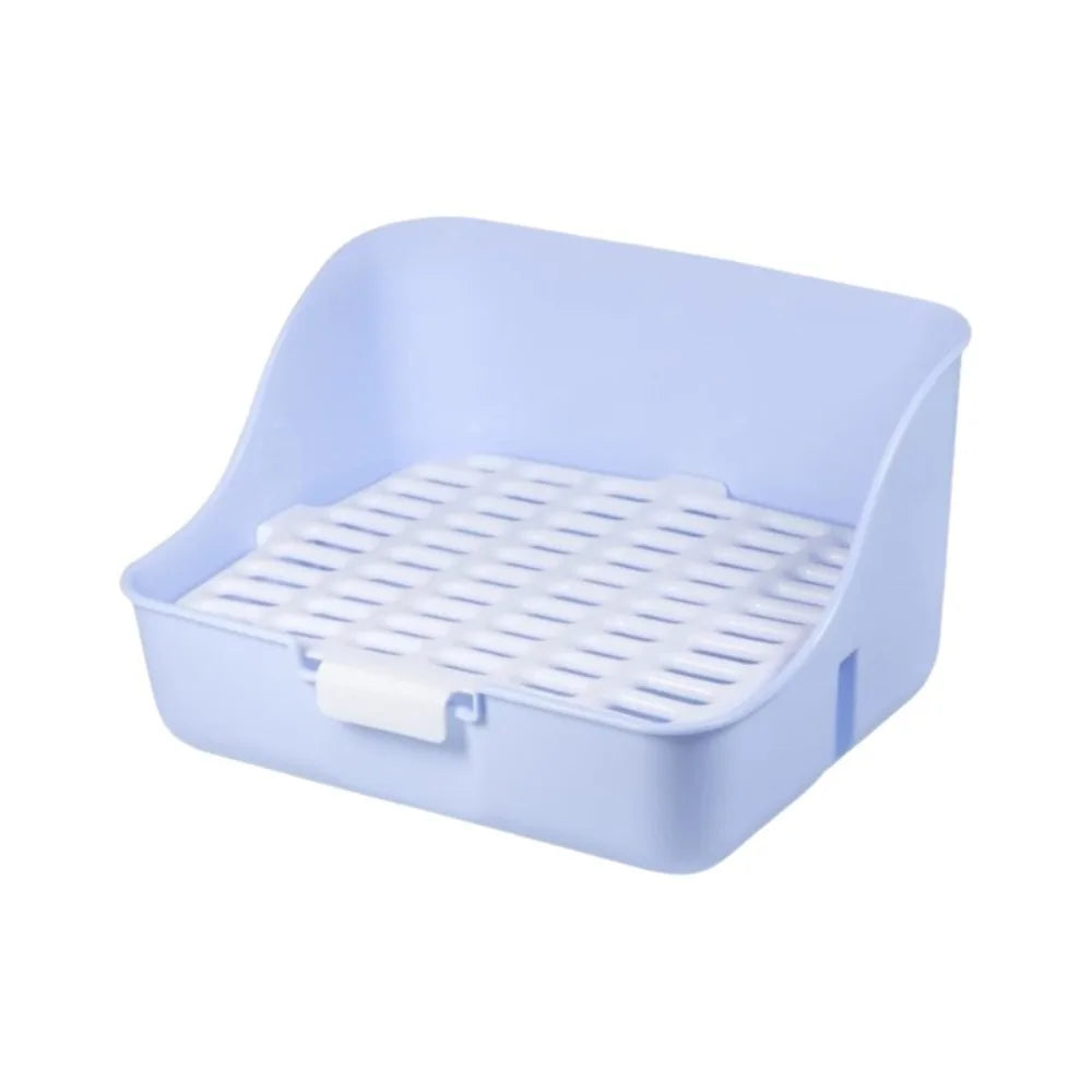 Small Pet Housing Anti-Tipping Rabbit Toilet Stable Splash-Proof Animal Litter Box Plastic Rectangular  Indoor Use
