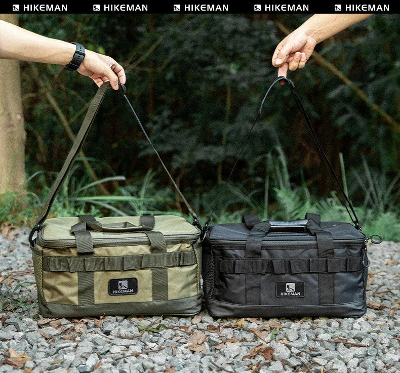 Hikeman Outdoor camping equipment storage bag large capacity portable, shockproof gas canisters cassette stoves and tools