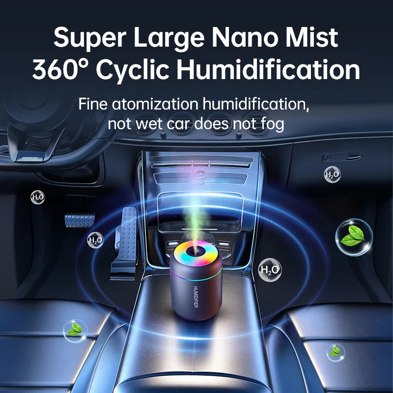 180ML Mini Air Humidifier USB Electric Aroma Diffuser Essential Oil Purifier Aromatherapy Mist Maker Lights For Home Bedroom