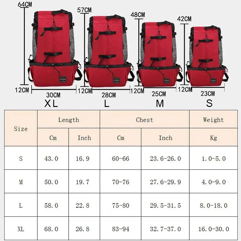 Strong Nylon Dog Carrier Backpack for Small Medium Dogs High Quality Breathable Cycling Backpack for Outdoor