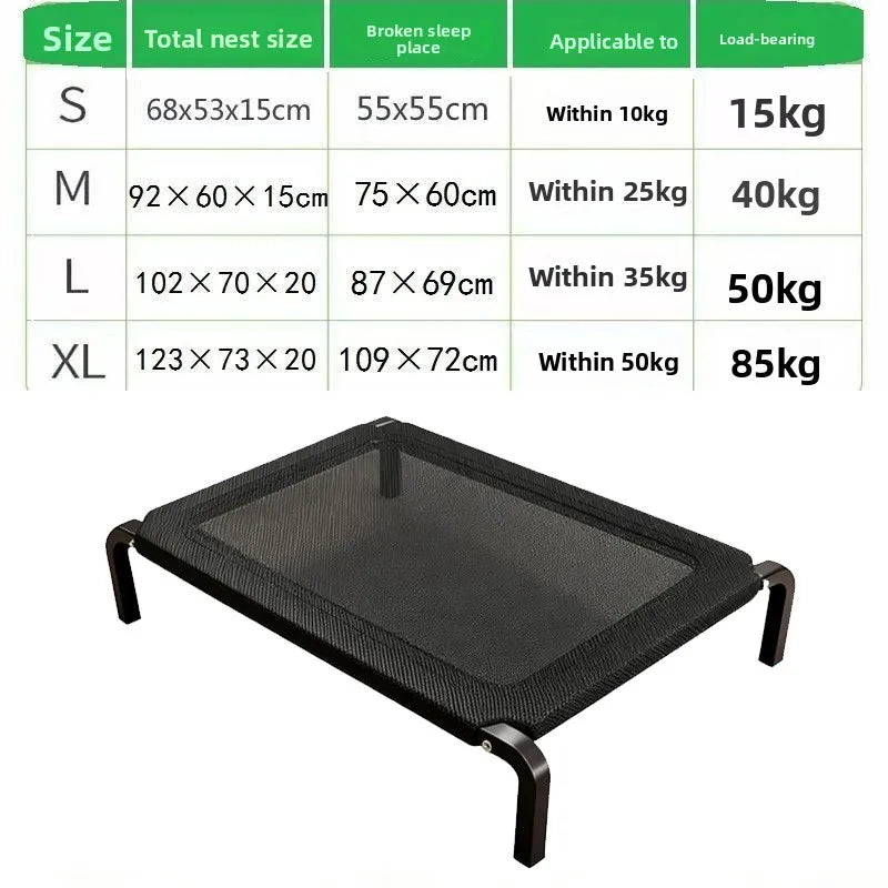 For Outdoor Home Use Elevated Big Dog Bed Convenient Carry Moisture Proof Non-Slip Large Bed Durable