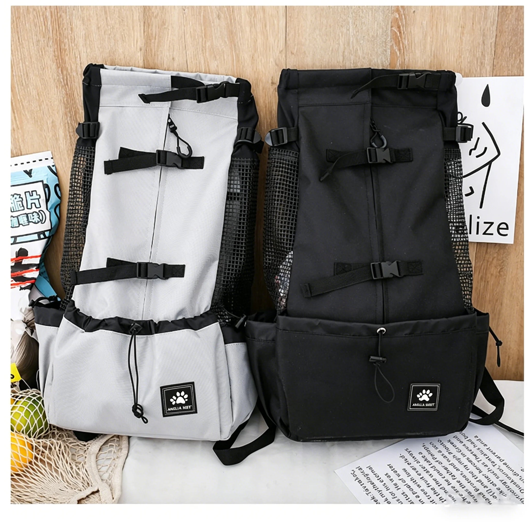 Strong Nylon Dog Carrier Backpack for Small Medium Dogs High Quality Breathable Cycling Backpack for Outdoor