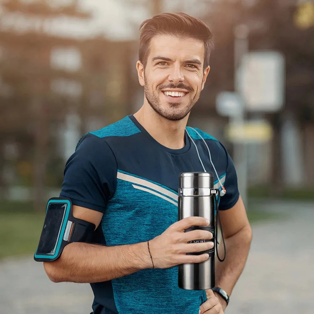 1L Thermal Water Bottle Keep Cold and Hot Water Tea Coffee Stainless Steel Thermos Bottle