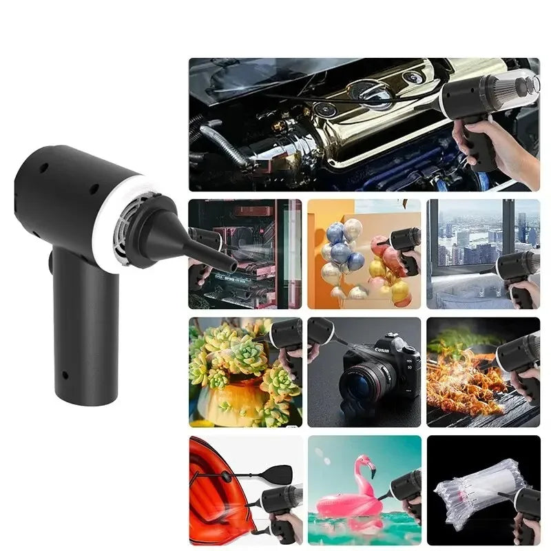 9000Pa Wireless Car Vacuum Cleaner USB Charging 1200mAh Portable Mini Wet and Dry Vacuum Cleaner