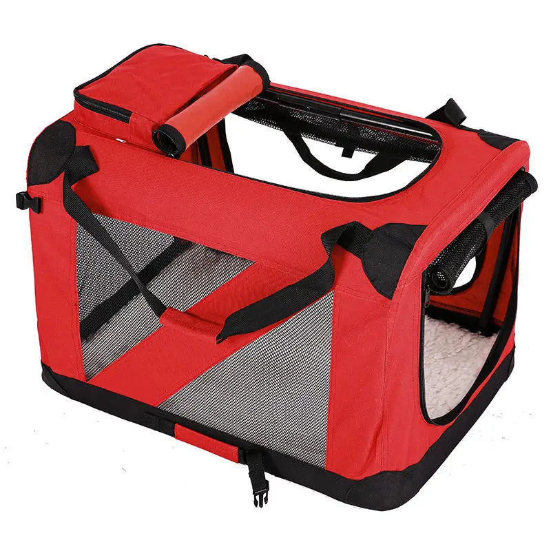 Dog Cage Car Kennel Outing Pet Luggage Car Travel Cage Folding Medium and Large