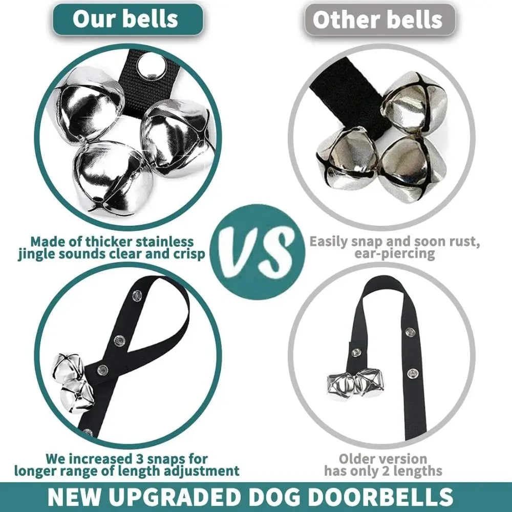 Dog Doorbells Premium Training Potty Adjustable Dog Door Bell for Potty Training Puppy