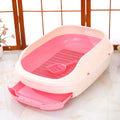 New Semi-closed Grid Drawer Double Cat Litter Pan Easy To Cleaning Extra Large Splash Proof for Pine Litter