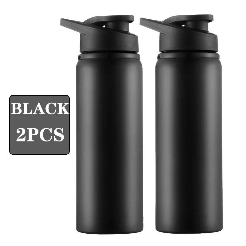 Metal Portable Water Bottle Leakproof Reusable Outdoor Sports Cup for Cycling Hiking Gym Travel