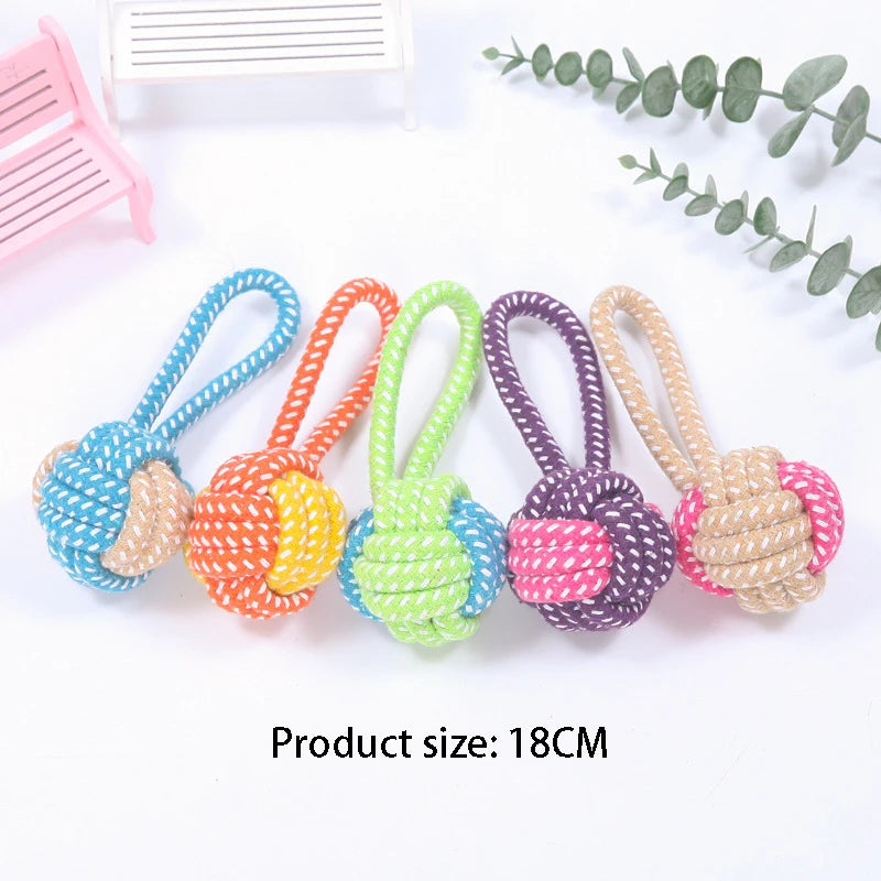 Interactive Cotton Rope Mini Toys Ball for Dogs Accessories Toothbrush Chew Toy for Large Small Dogs
