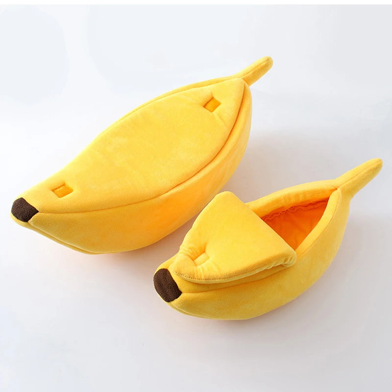 Banana Cat Bed House Funny Cute Cozy Cat Beds Warm Durable Portable Pet Basket Multicolor