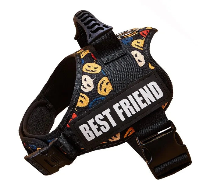 New Dog Harness High Quality Nylon Adjustable Custom ID Dog Name Small Large Dog Vest Harness