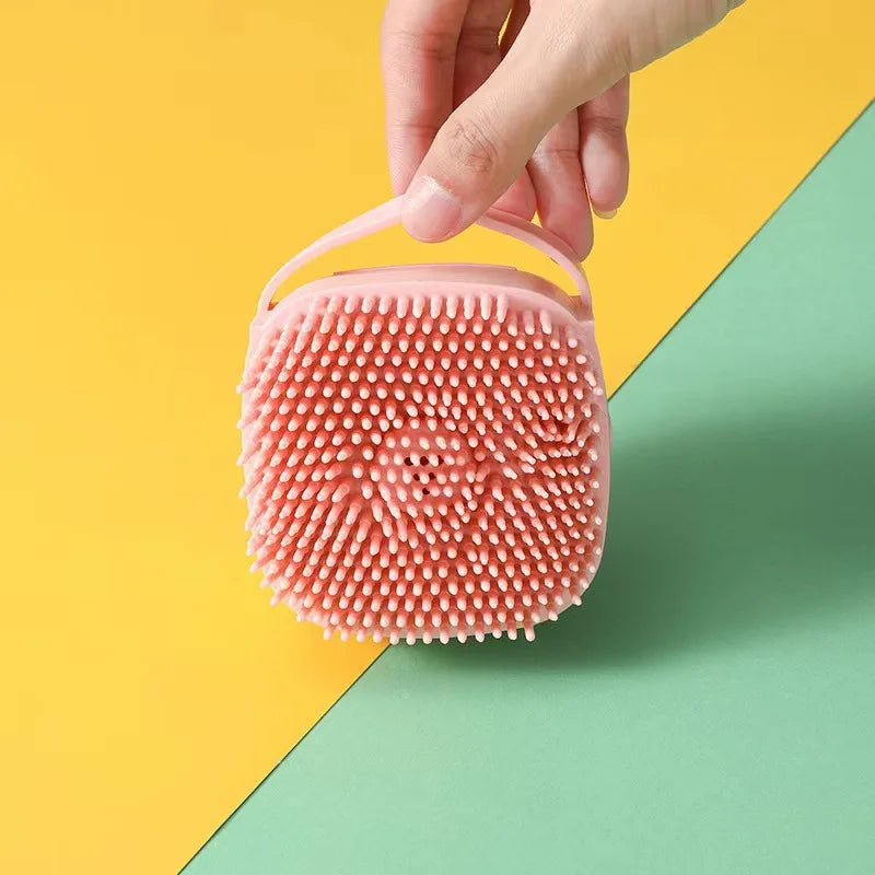 Puppy Big Dog Cat Bath Massage Gloves Brush Soft Safety Silicone